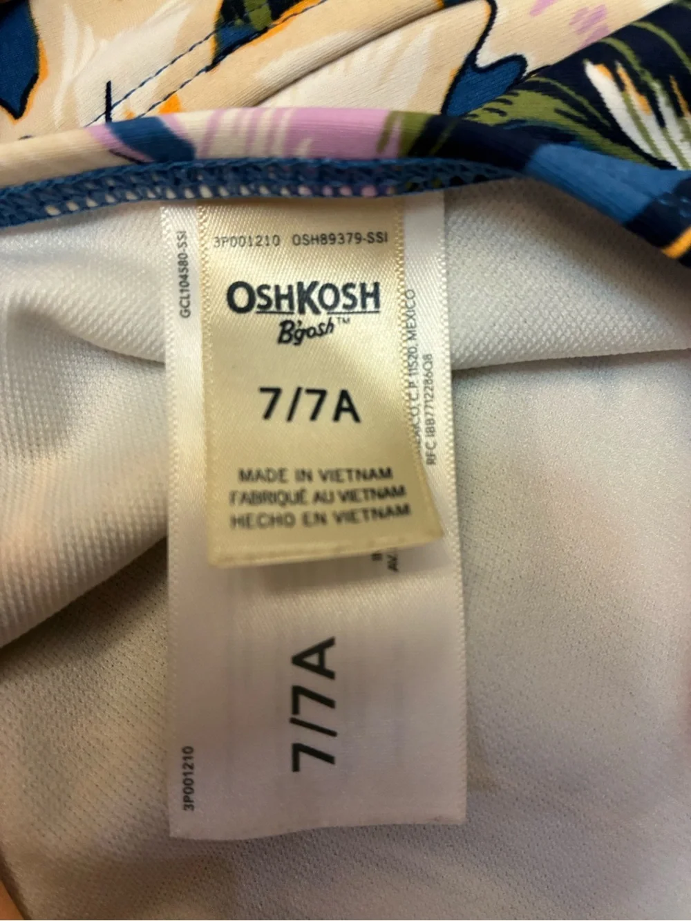 OshKosh B'gosh Blue Floral Cutout One-Piece Swimsuit